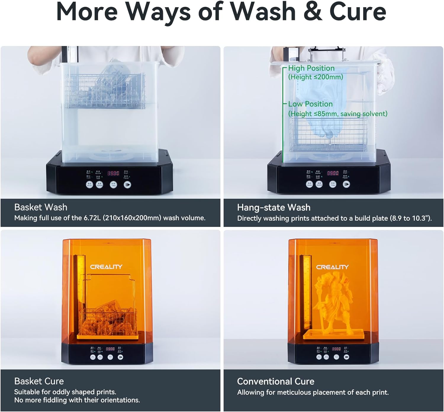 CREALITY UW-03 3D Yazıcı Reçin - Large Resin Wash And Cure Station incelemesi ve fiyatı