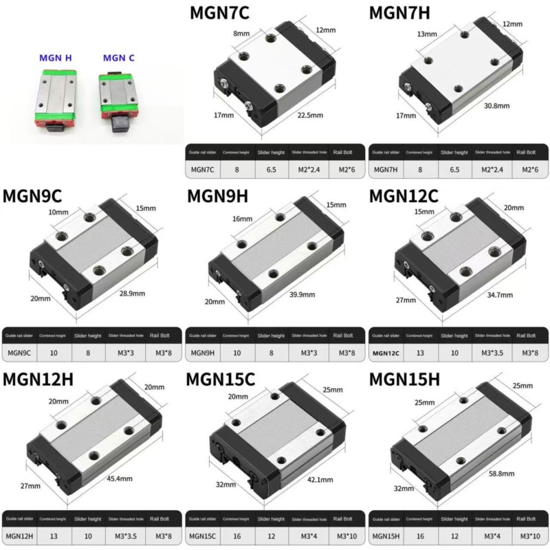 1 adet MGN7C MGN7H MGN9C MGN9H - Linear Rail Mgn12H Set incelemesi ve fiyatı